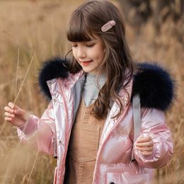 Girl Winter Jacket Children's Thicken Down Coat Warm Parka 80% White Duck Down Fashion Kids Snow Wear TZ684 H0910