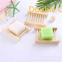 Natural Wooden Soap Dish Wooden Soap Tray Holder Creative Storage Soap Rack Plate Box Container For Bath Shower Bathroom Supplies DBC