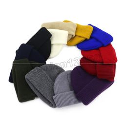 Blank Winter Knitted Hats Acrylic Cotton Cashmere Men Women Girl Pom Unisex Stripe Wholesale Bulk Skully Hat Beanie Cap