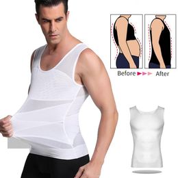 Men's Body Shapers Fashion Men Slimming Shapewear Tank Shaper Tummy Control Corset Vest Compression Elastic Muscle Weight Loss Tops