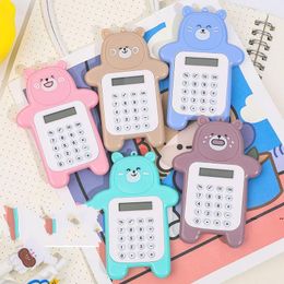 cartoon cute calculators bear korean fashion mini primary school cartoon cute bear computer korean mini portable calculator RRE10812