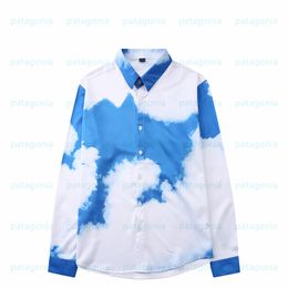 Designer Mens Casual Shirts Men Long Sleeve Business Shirt Male Fashion Letter Printing Tops Size M-3XL