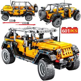 558pcs Creator Yellow Pull Back Sports Car Model Building Blocks City Technical Car Enlighten Bricks Toys For Boys Q0624