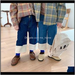 Baby Clothing Baby, Kids & Maternity Drop Delivery 2021 Autumn Boys And Girls Patchwork Denim Pants Arrival Fashion Loose Jeans 1-7Y 201207 N