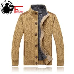 30% Wool 30% Cotton Arrival Thicken Winter Mens Sweaters Cardigan Men Fleece Agasalho Masculino Brand AfsJeep A3044 210518
