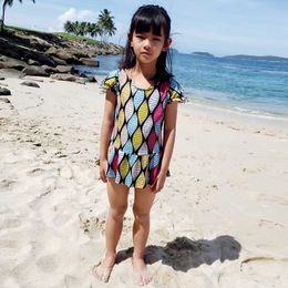 Wanguqi 2021 Kids Girl Swimwear 8-12t Daughter Wrap Beachwear Children Swimsuit Toddler Teenage One Piece Bathing Suits