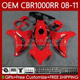 Injection Mould Fairings For HONDA CBR 1000CC 1000RR CBR1000RR 08 09 10 11 Red black Bodywork 60No.92 CBR1000 CBR 1000 RR CC 2008 2009 2010 2011 CBR-1000 08-11 OEM Body