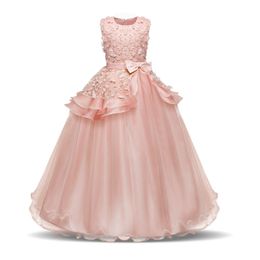 Kid Party Frock Formal Wear Infant Vestido Tutu Dresses Girls Birthday Gown For 5 6 7 8 9 10 11 12 13 14 Years Old Baby Girl 210317