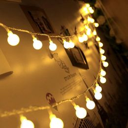 Saiten Thrisdar 3m/5m/6m/10m LED LED Weihnachten Garland String Fairy Ball Light Wedding Holiday Tree Starry