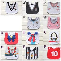 Baby Bibs 3 Layers Waterproof Bibs Pinafore bebe towel newborn babador bandanas Infant Burp Cloth Pinny 2pcs/pack 210413