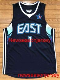 Stitched 2009 East All Star Jersey Allen Iverson Embroidery Jersey Size XS-6XL Custom Any Name Number Basketball Jerseys