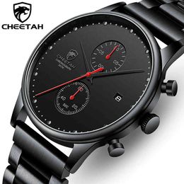 Mens Watches CHEETAH Top Brand Chronograph Waterproof Sport Wristwatch Date Quartz Watch For Men Steel Relogio Masculino 210517