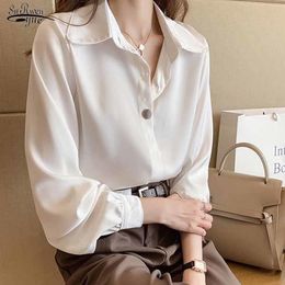 Fashion Plus Size Office Chiffon Women's Blouse Long Sleeve Ladies Cardigan Autumn Shirt Blusas Mujer De Moda 10483 210508