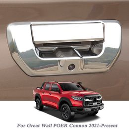 For Great Wall POER Connon 2021-Present Car Styling Tailgate Door Handle Frame Decoration Sequin Interior Sticker Auto Accessory
