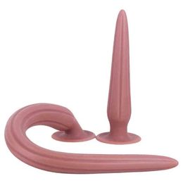 NXY Anal toys Deep Super Long Plug Silicone Big ButtPlug G spot Stimulator Ass Masturbator Prostate Massager Sex Toys For Men Woman 1125