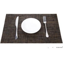 8 Color For Dining Mats Heat-Resistant Placemats Stain Resistant Washable Pvc Kitchen Table RRF11019