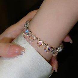 Fashion Crystal Bracelet For Women Korean Style Adjustable Clear Beaded Bracelets Jewelry Whole