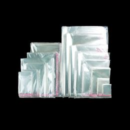 Clear Resealable Cellophane Bags, Self Adhesive Sealing OPP Plastic Food Treat Cello Bags for Bakery Bread Candy Cookie Pastry Soap Candle Prints Card Gift Packaging