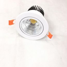 90mm Cut Size 10pcs 10w Bright Recessed White Led Downlight Cob Spot Light Decoration Ceiling Lamp Ac 85-277v 3years Warranty Lights