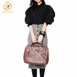 Arrival Autumn And Winter Vintage Lantern Sleeve Blouses +High Waist Single-Breasted Tweed Two Piece Skirt Sets 210520