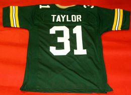 Custom Men Youth women Vintage 31 JIM TAYLOR C Football Jersey size s-5XL or custom any name and number jersey