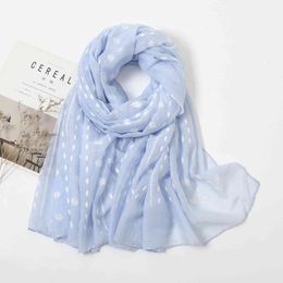 New foam cotton dot soft scarf for women fashionable and trend women's shawl scarv hot selling pakistan Muslims fringed scarf