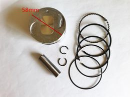 Piston kit 58mm fits Subaru Robin EX13 EX13D 4.5HP 4 stroke engine motor water pump cylinder ring pin clip assembly replacement