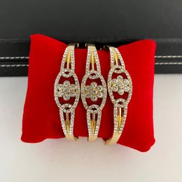 Bangle Ethiopian Fashion Small Gold Bracelet Side Opening Bridal Hand Jewellery Floral Women's African Crystal