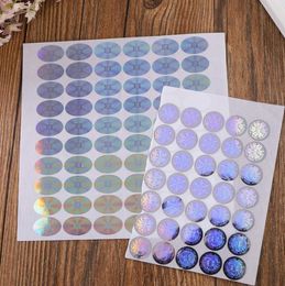 Laser Hologram material printing stickers Anti-counterfeiting unremovable counterfeit for logo security label print 2021