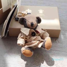 fahion Bag Charm Chain Vintage Cartoon Bear Toy Doll Car Ornaments for Friend Gift Keyring Women