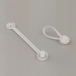 Retail Supplies Plastic Hanging Wire Ring Buckle Lanyard Snap Button for Label Card Tag Holder on Mesh Inclined Cage in Stores 500pcs