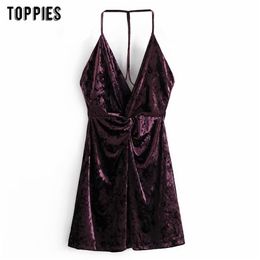 Winter Party Dress Sexy Woman Sleeveless Vintage Velvet Fashion Clothes Elegant Vestidos 210421