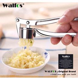 WALFOS Hot Stainless Steel Kitchen Squeeze Tool Alloy Crusher Garlic Presses Fruit & Vegetable Cooking Tools Kitchen Accessories 210406