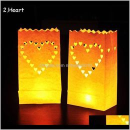 Event Festive Supplies Home & Garden Drop Delivery 2021 Wedding Diy Manual Paper Lantern Bbq Party Festival Decoration Bag With Candle 15 9 *