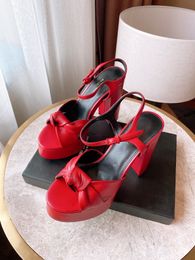 Sandalo con tacco alto design da donna piattaforma impermeabile sandalo con cinturino design altezza tacco 12,5 cm falda acquifera 4 cm
