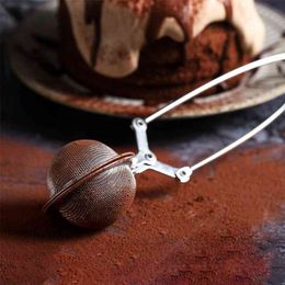 DIY Food Cake Powder Sieve Stainless Steel Spherical Kitchen Flour Mini Handheld Cocoa Baking Tool 210423