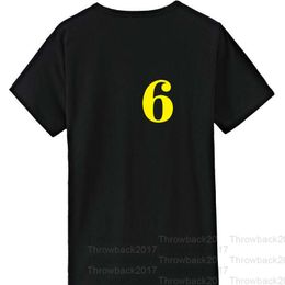 No6 black II T-shirt Commemorative Exquisite Embroidery High Quality Cloth Breathable Sweat Absorption Professional Production