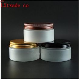 50g 100g Frosted Plastic Empty packing Bottles jar Golden Black Screw lid Cream Lotion Cosmetic Containersgood qty