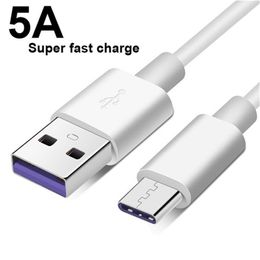 1M 3ft 5A Type-C Cables USB Super Fast Charging Cables Data for Huawei Samsung Xiaomi Mobile Phones