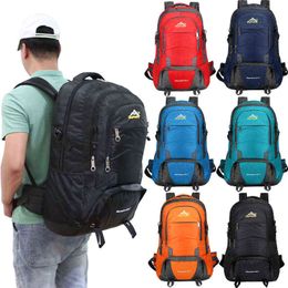 60L Outdoor Long Distance Shoulders Bag Cycling Backpack Mountaineering Camping Travelling Knapsack Climbing Hiking Rucksack G220308