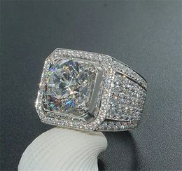 -Big Promotion 3ct Real 925 Silber Ring Swa Element Imitierte Diamantringe Für Frauen Großhandel Hochzeit Engagement Schmuck KKA1940