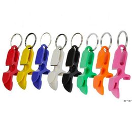 Multifunctional Plastic Bottle Opener Keychains Portable Keychain Pendant Can Opener Outdoor Camping Tool RRF13070