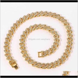 Necklaces & Pendants Jewellery Drop Delivery 2021 Pendant Accessories Mens Hip Hop Diamond Necklace Bracelet Fashion Cuban Nm61F