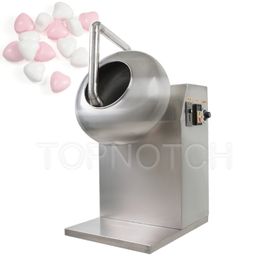 Easy Operation Chocolate Coating Pan Machine Drum Table Seed Coater Lab Nuts Sugar Polisher Maker
