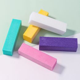 Colourful Nail Buffers Sponge Sanding Block Buffing Grinding Polishing Manicuring Pedicure Professional Nails Art Tools