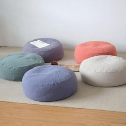 Cushion/Decorative Pillow Pure Color Simple Round Tatami Cushion Floor Washable Lazy Sofa Coffee Tea Futon Height 16cm