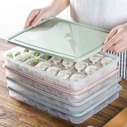 Kitchen Plastic Transparent Food Storage Box Multifunctional Modern Household Sundries Dumpling 210423