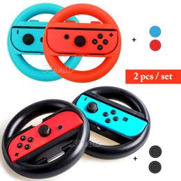 Game Controllers & Joysticks 2 Pcs 2021 S Switch Gamepad Handle Grip Case Joy Con Steer Wheel For Nitendo Joystick