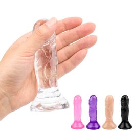 yutong Erotic Soft Silicone Jelly Dildo for Women Realistic Small Penis Anal Plug Dick Suction Cup Strapon Adult nature Toys for Woman