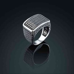 Patterned Simple Design For Men Pure 925 Sterling Silver Ring Gift Accessories Handmade Turkish Jewellery